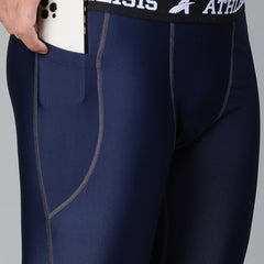 Nylon Basic Compression Tights Blue