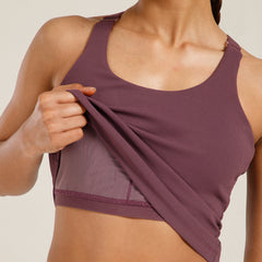 Built In Bra Y Adjustable Top Purple