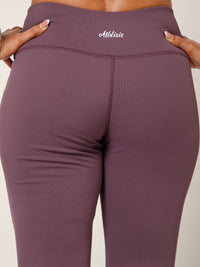 Ribbed Flare Pant Purple