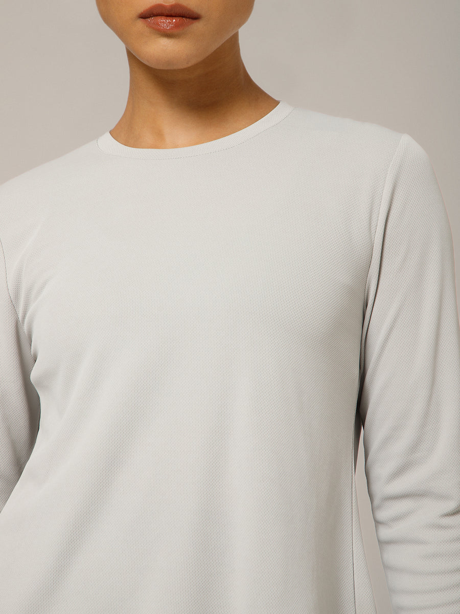 Breeze Crossover Full Sleeve T-shirt Light Grey