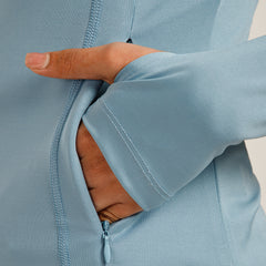 Defined Seam Zip Jacket Ice Blue