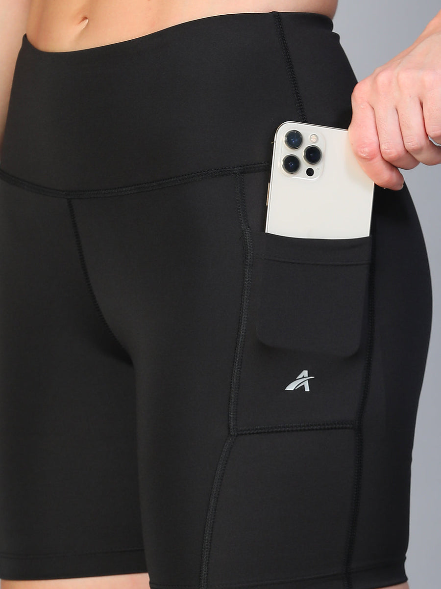 Stealth Active Shorts Black Athlisis Sports