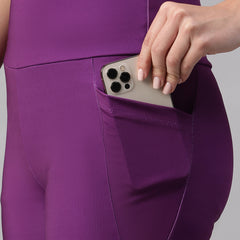Dual Tone Flare Pant Purple