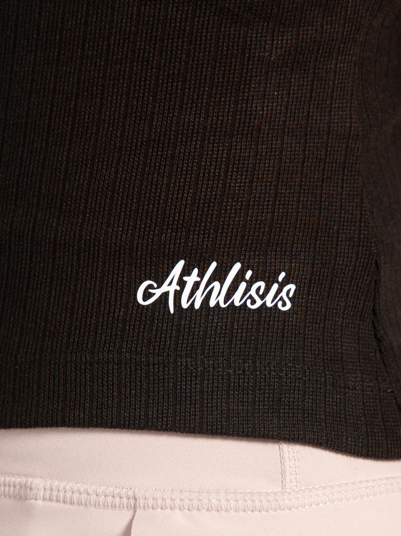 Ribbed Crop Top Black