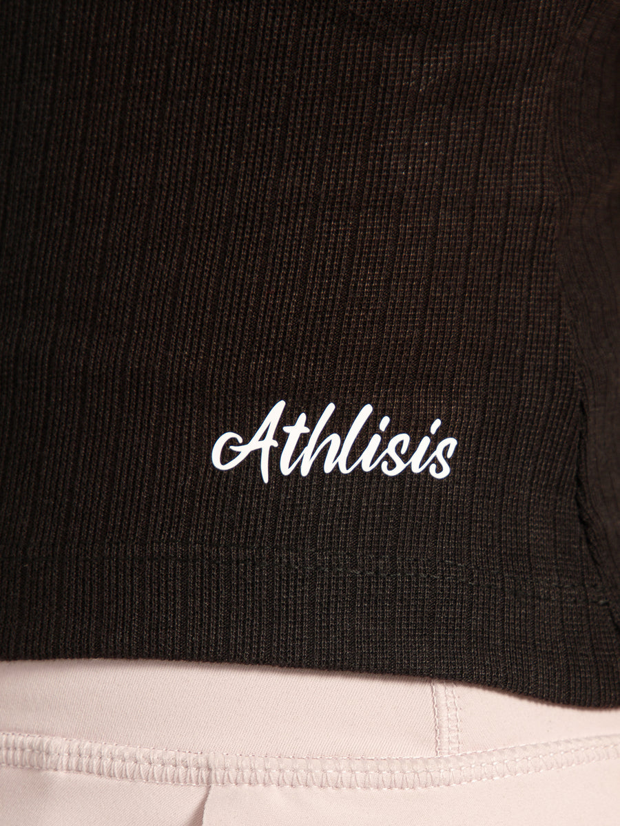 Ribbed Crop Top Black