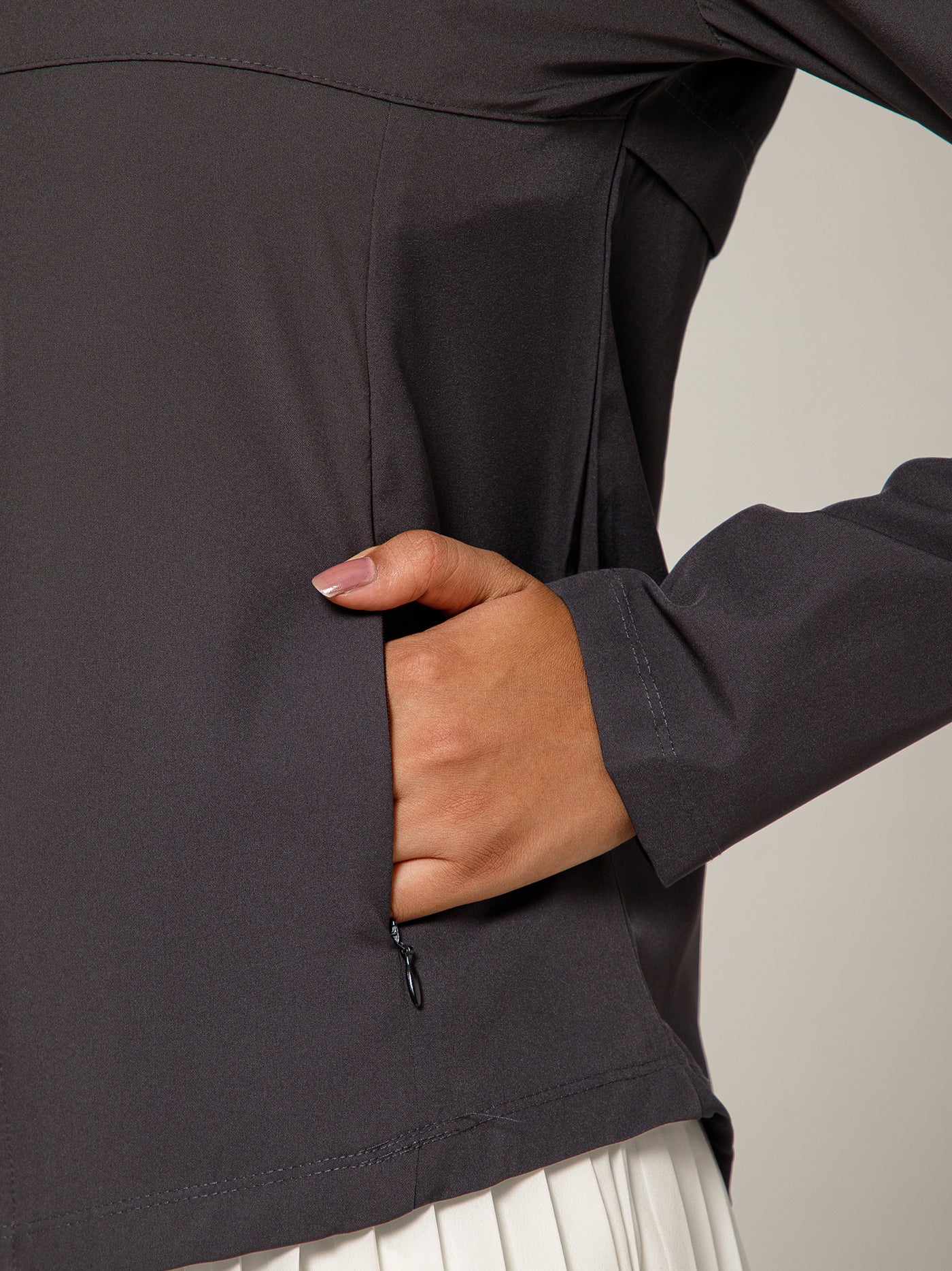 NS Staple Zip Jacket Charcoal
