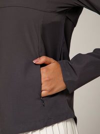 NS Staple Zip Jacket Charcoal