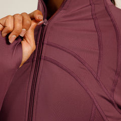 Defined Seam Zip Jacket Maroon