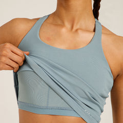 Built In Bra Y Adjustable Top Ice Blue