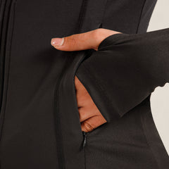 Defined Seam Zip Jacket Black