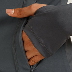 Defined Seam Zip Jacket Grey
