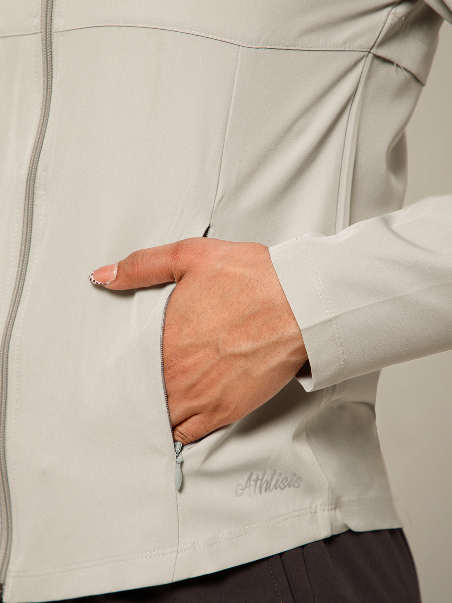 NS Staple Zip Jacket Light Grey