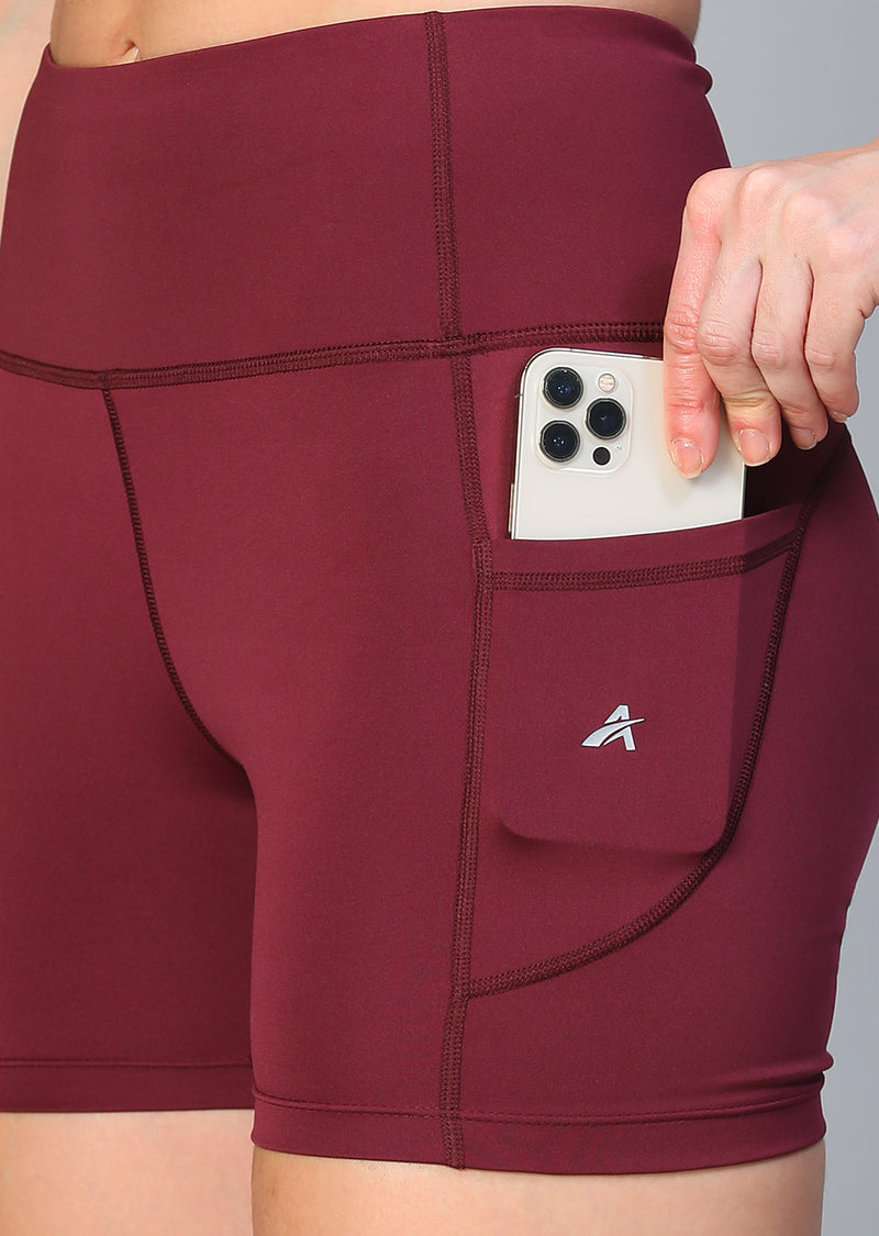 Aura Training Shorts Maroon
