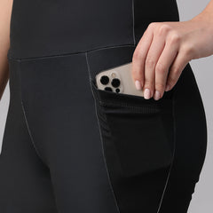 Dual Tone Flare Pant B&W