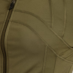 Defined Seam Zip Jacket Olive