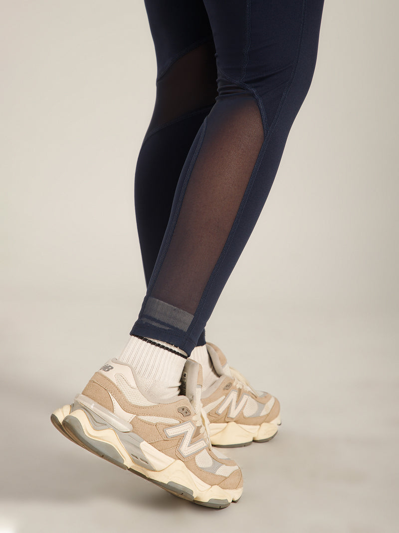 Flex Mesh Legging Navy