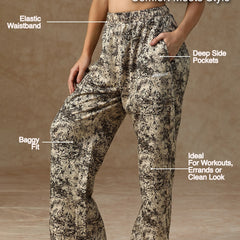 Printed Baggy Storm Wash Sweatpants