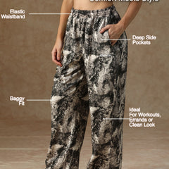 Printed Baggy Ink Splatter Sweatpants
