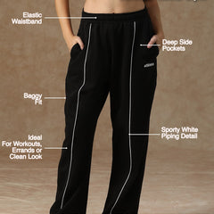 Flow Piping Sweatpants Black
