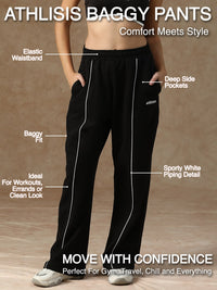 Flow Piping Sweatpants Black