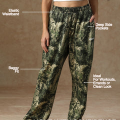 Printed Baggy Forest Camo Sweatpants