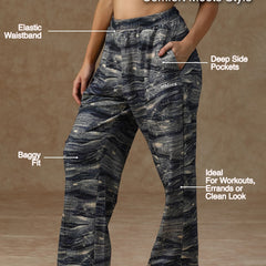 Printed Baggy Ocean Wave Sweatpants