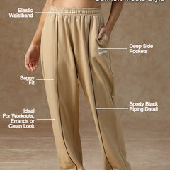 Flow Piping Sweatpants Beige
