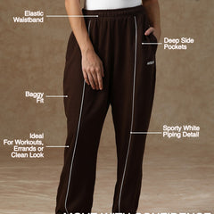 Flow Piping Sweatpants Brown