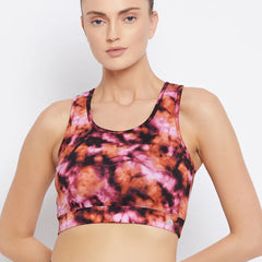 Abstract Printed Bralette Luxe AOP Sports Bra