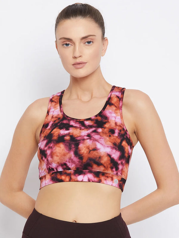 Abstract Printed Bralette Luxe AOP Sports Bra