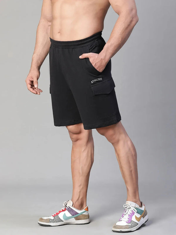 Cargo Shorts Black Athlisis Sports