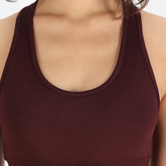 Performance Sports Bra Maroon