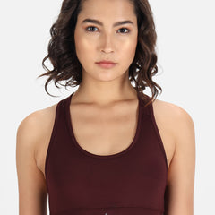 Performance Sports Bra Maroon