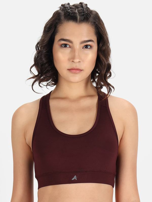 Performance Sports Bra Maroon