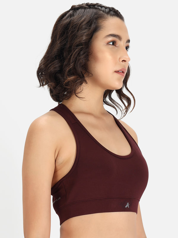 Performance Sports Bra Maroon