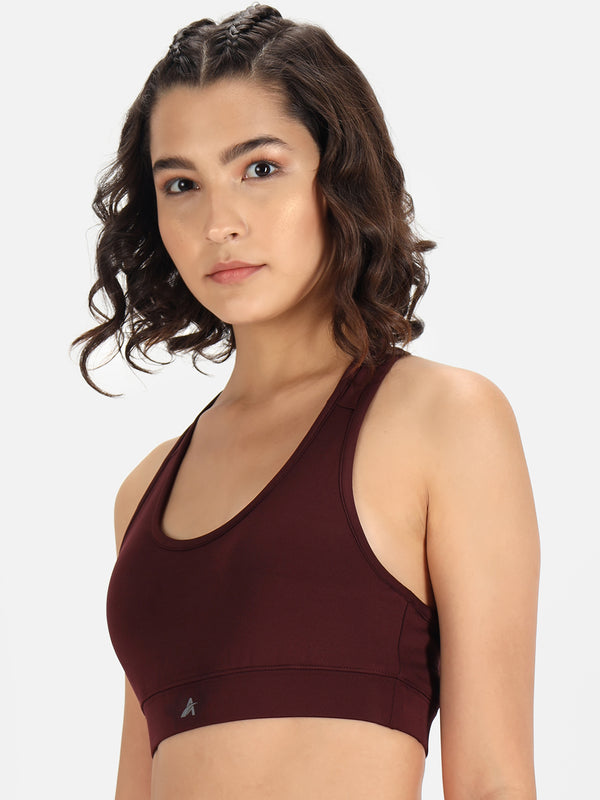 Performance Sports Bra Maroon
