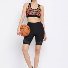 Performance Sports Bra Floral Red