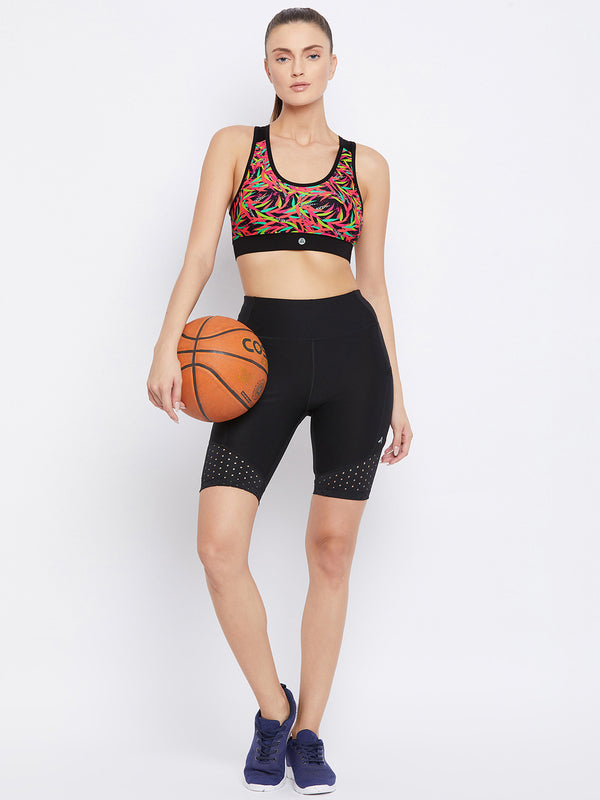 Performance Sports Bra Floral Red