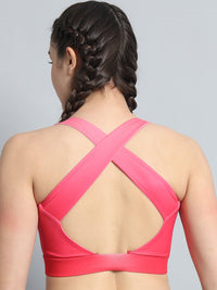 Dual Tone Sports Bra Hot Pink
