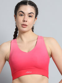 Dual Tone Sports Bra Hot Pink