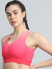 Dual Tone Sports Bra Hot Pink