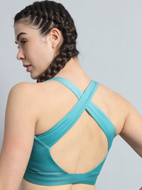 Dual Tone Sports Bra Ice Blue