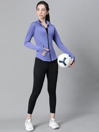 Contour Crop Jacket Purple