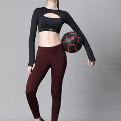 Streamline Panel Legging Maroon