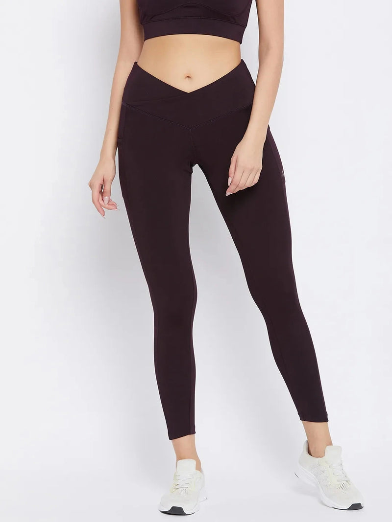 Burgundy Training Tights