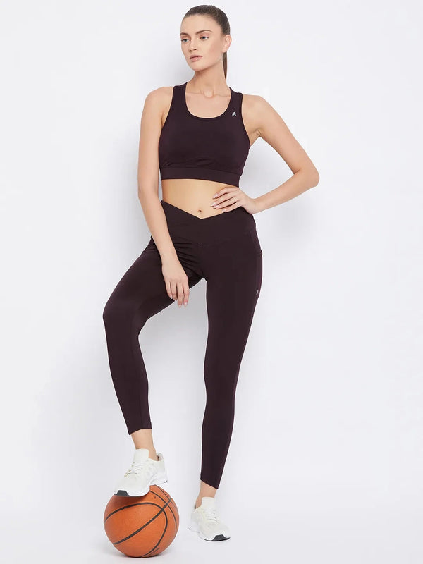 Burgundy Training Tights Athlisis Sports