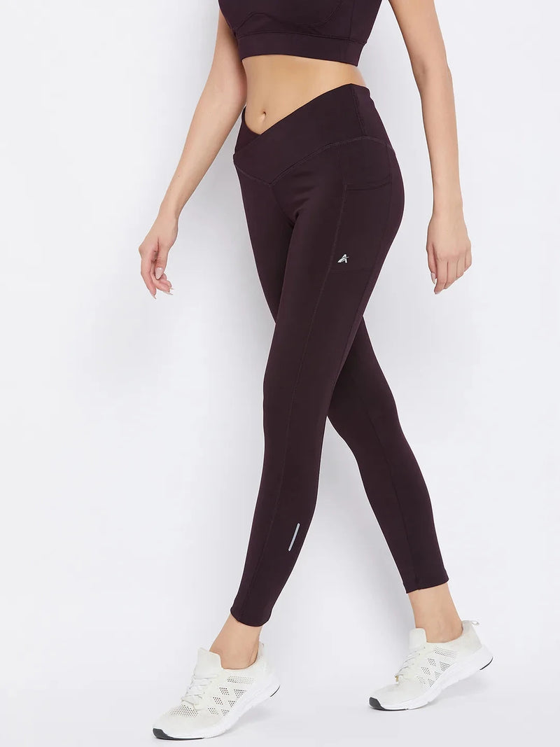 Burgundy Training Tights Athlisis Sports