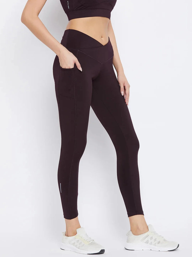 Burgundy Training Tights Athlisis Sports