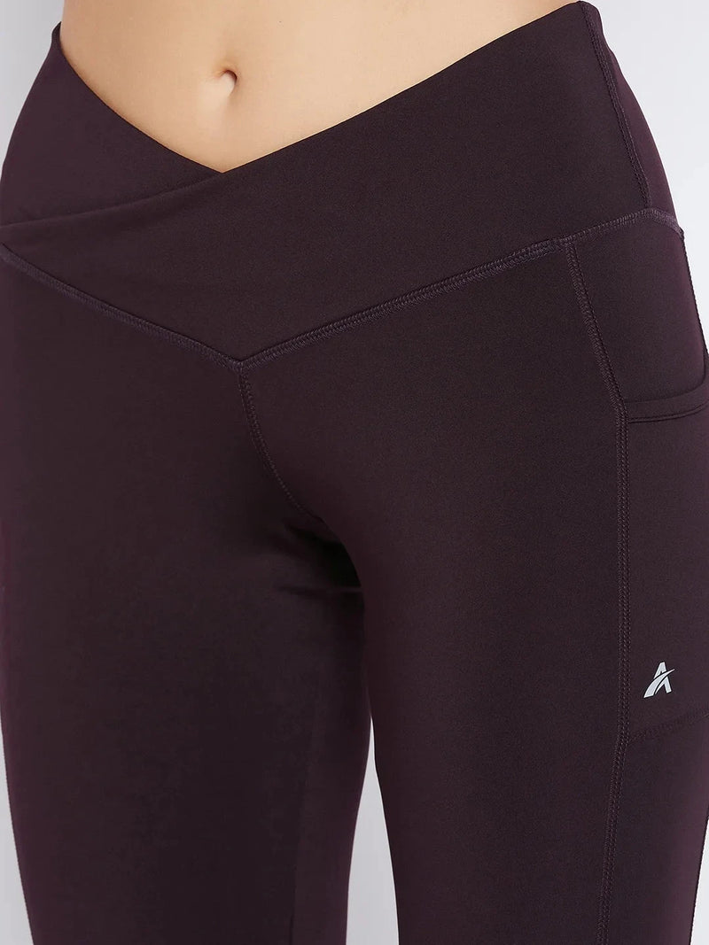 Burgundy Training Tights Athlisis Sports