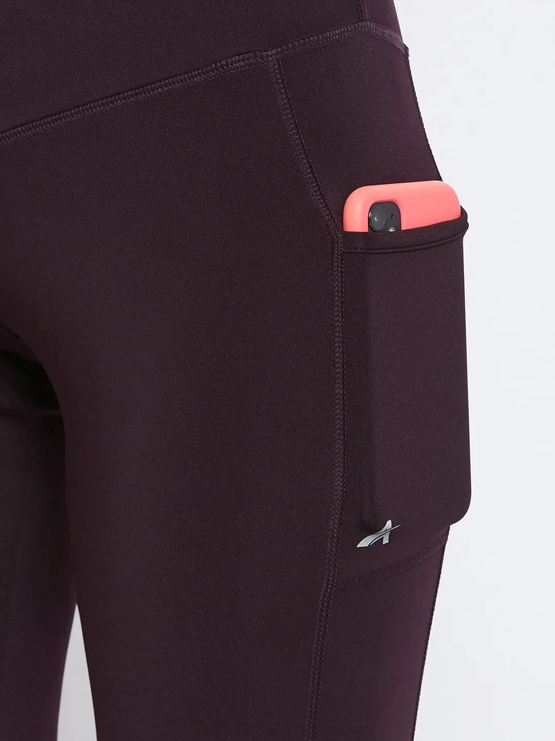 Burgundy Training Tights Athlisis Sports